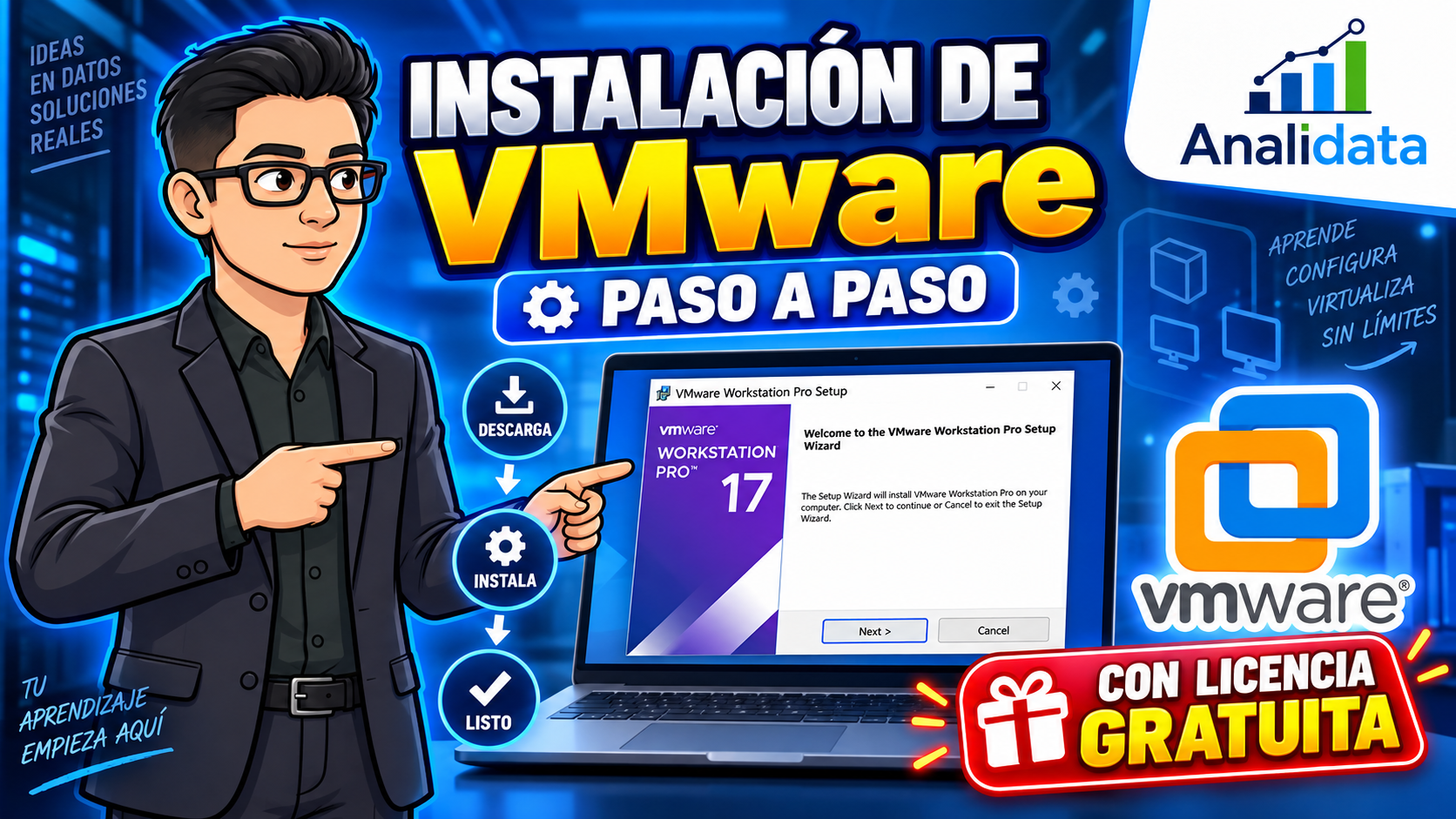VMWARE COMO INSTALAR DE MANERA GRATUITA